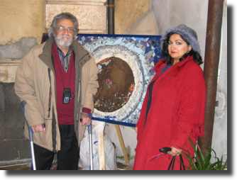 maestro Turi SOTTILE e Ausilia all'inaugurazione mostra personale 2004 Aci Catena